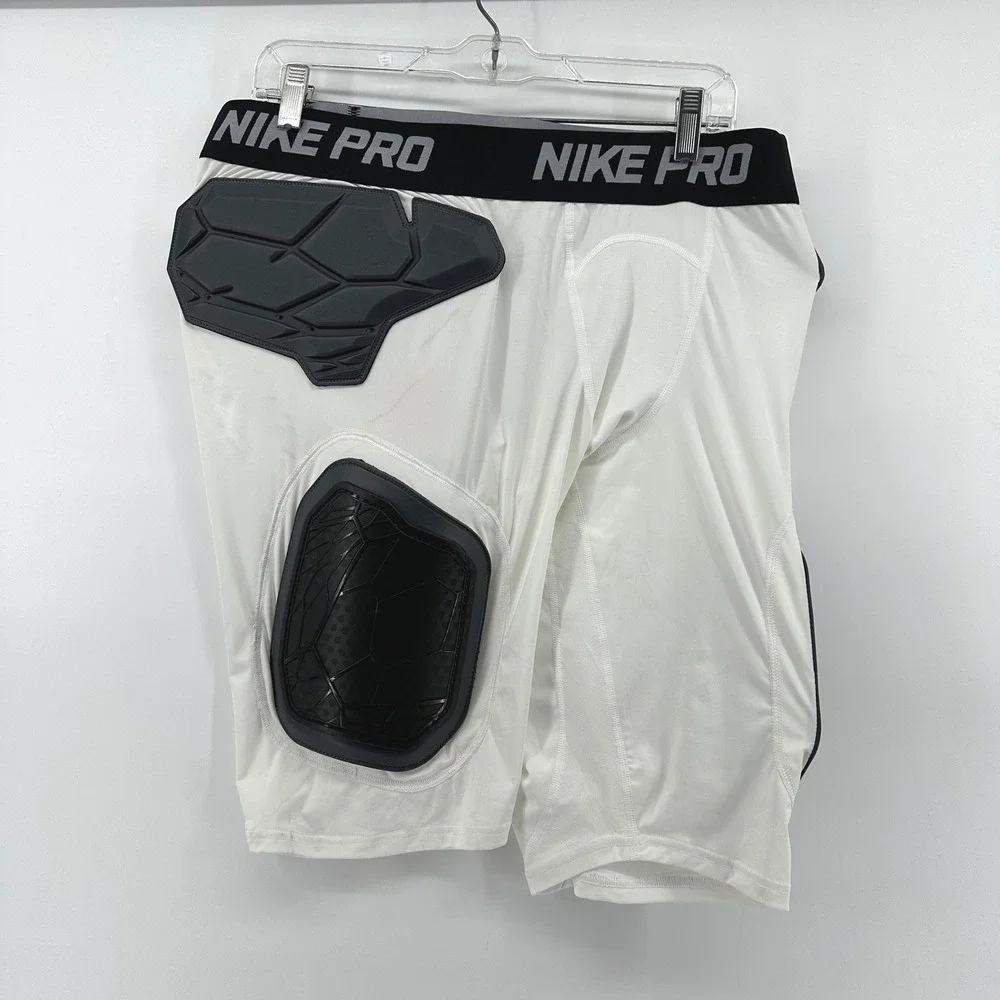 Nike Pro Hyperstrong Men XXL White Padded Football Compression Shorts N101261215